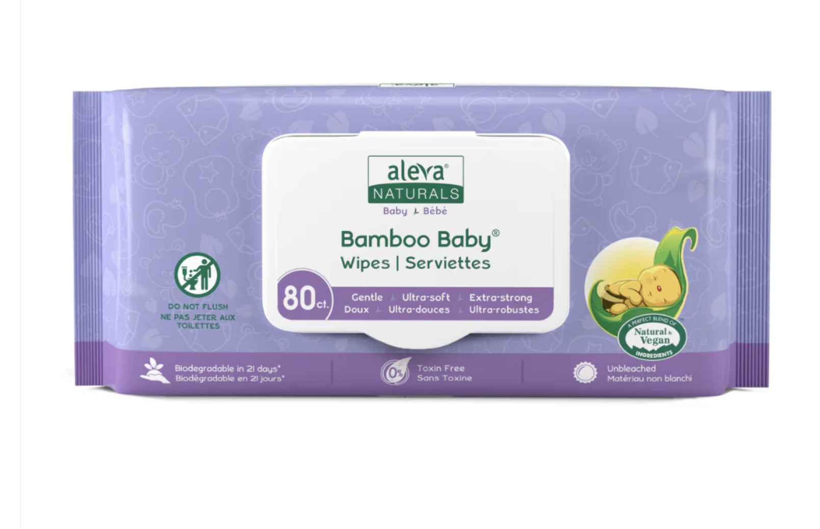 Aleva Naturals Bamboo Baby Wipes | Serviettes