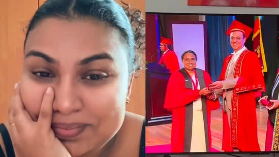 'Today, at 56, she finally did something just for herself': Daughter celebrates mother's graduation