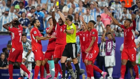 Why was Breel Embolo sent off? FIFA's new VAR rule produces World Cup first in Argentina vs Switzerland thriller