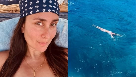 Kareena Kapoor stuns in white bikini as she enjoys a swim in the Aegean Sea during vacation; see photos
