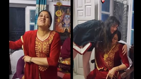 Woman surprises mother with gold jewellery bought with first paycheck, heartwarming video wins hearts. Watch