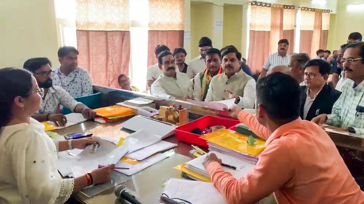 Datia bypoll: BJP candidate Ashutosh Tiwari files nomination