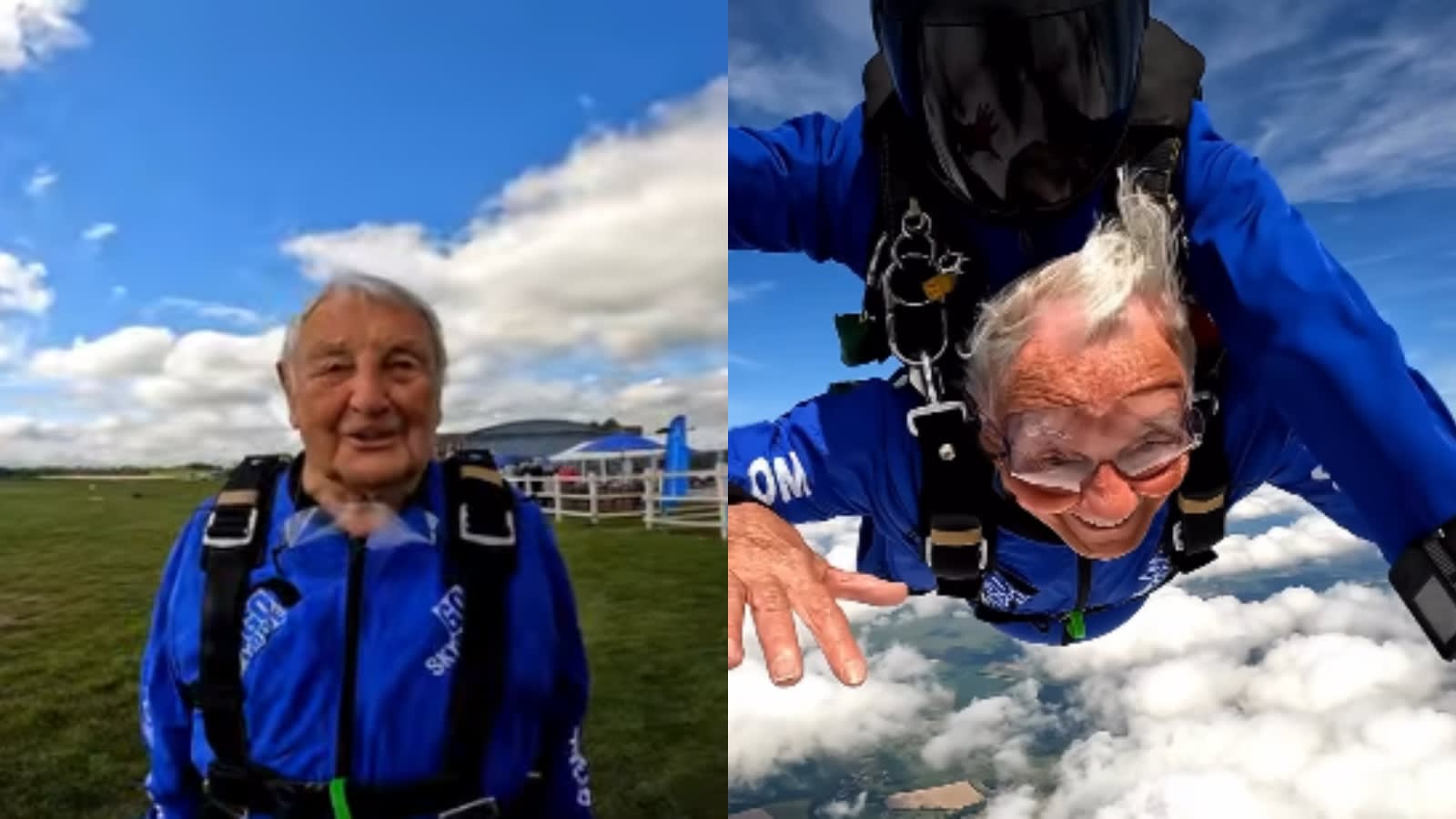 ‘Absolutely thrilling’: 91-year-old skydives to raise Rs 4.8 lakh for charity