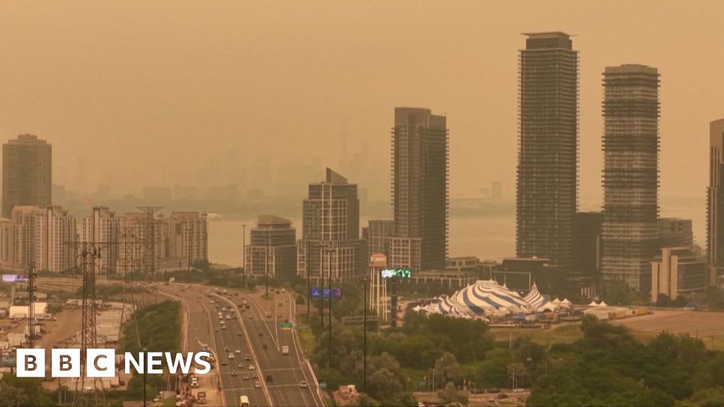 Orange haze from Canada wildfires seen in Ontario and northern US