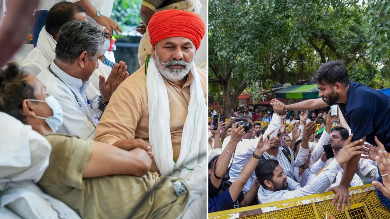 '500 farmers join': Wangchuk gets support from Tikait, Kejriwal at 'packed' Jantar Mantar
