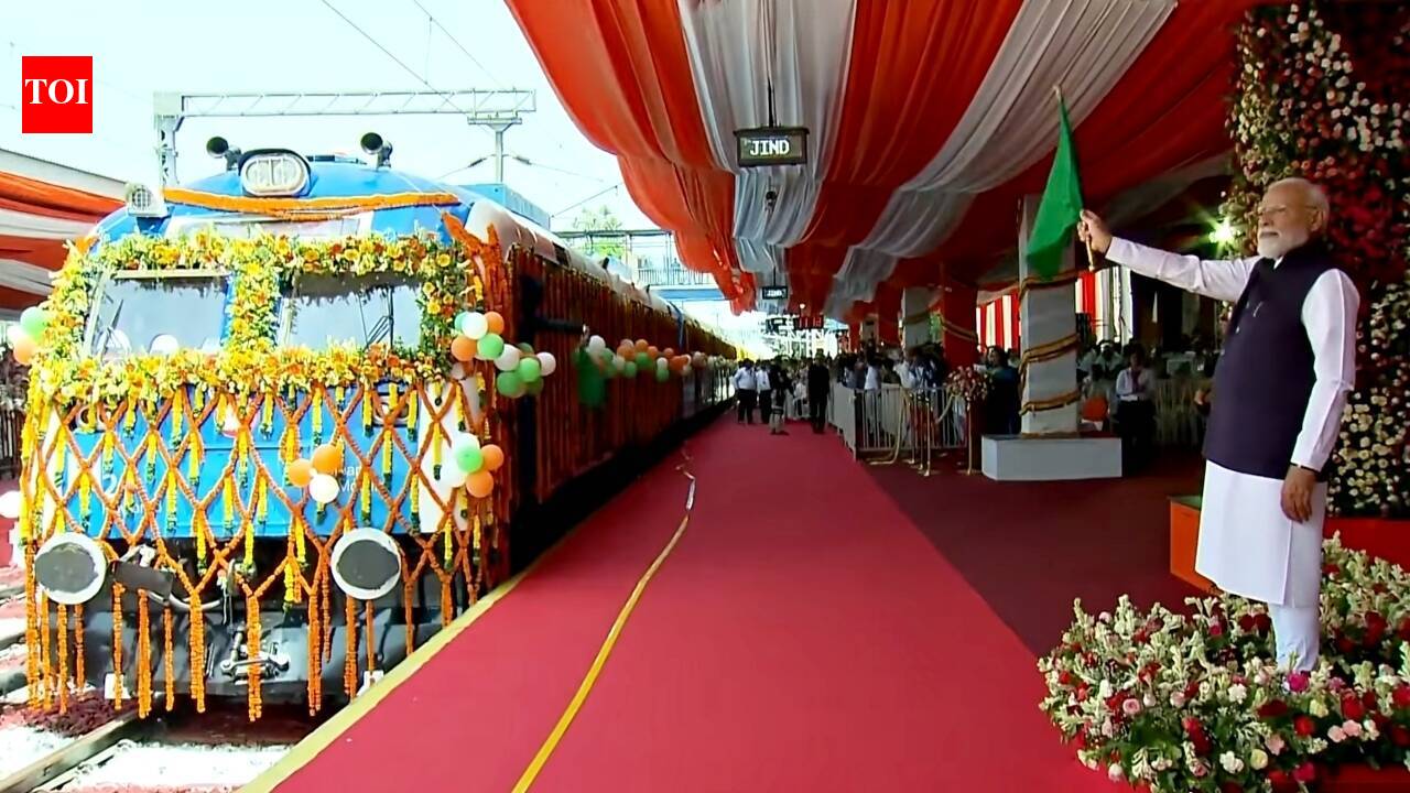 PM Modi flags off India's first hydrogen train; check route, timings & how it works