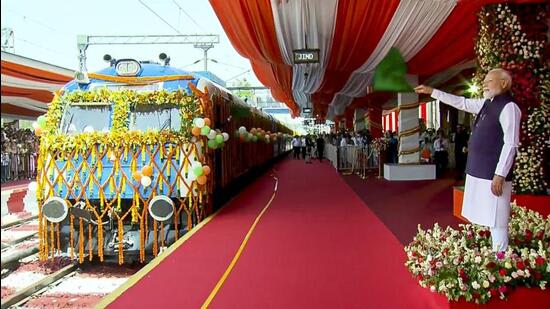 Green rail revolution begins in Haryana: PM flags off hydrogen train in Jind