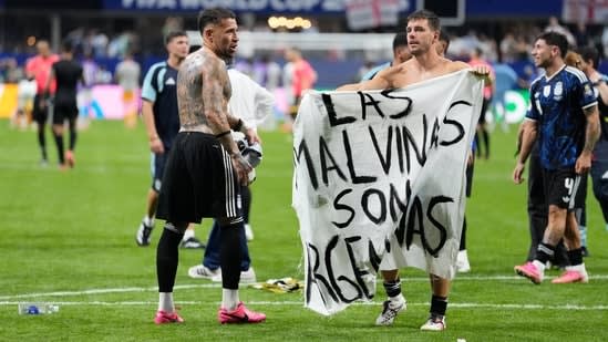 FIFA investigates Argentina players after controversial Falklands banner celebration