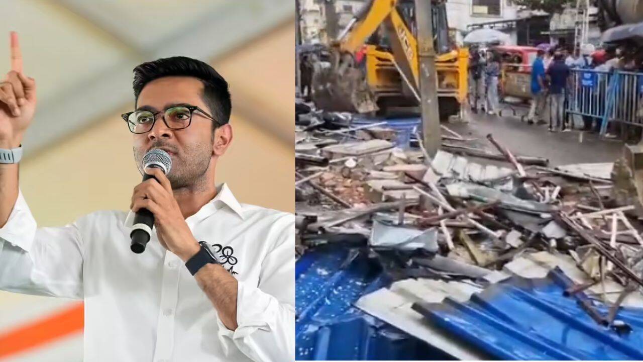Bulldozer action on Trinamool MP Abhishek Banerjee's office in Bengal; police deployed