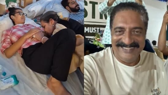 Shabana Azmi kisses hands of protester on hunger strike; Prakash Raj joins CJP protest ahead of march. Watch