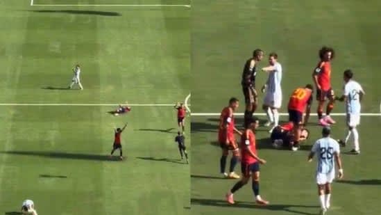 Messi rushes to referee, teammate feigns injury: Fresh footage reveals Argentina's bid to stop Enzo Fernandez's red