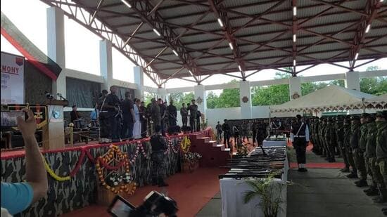 46 insurgents of banned outfit surrender in Manipur; hand over 28 weapons: Govt
