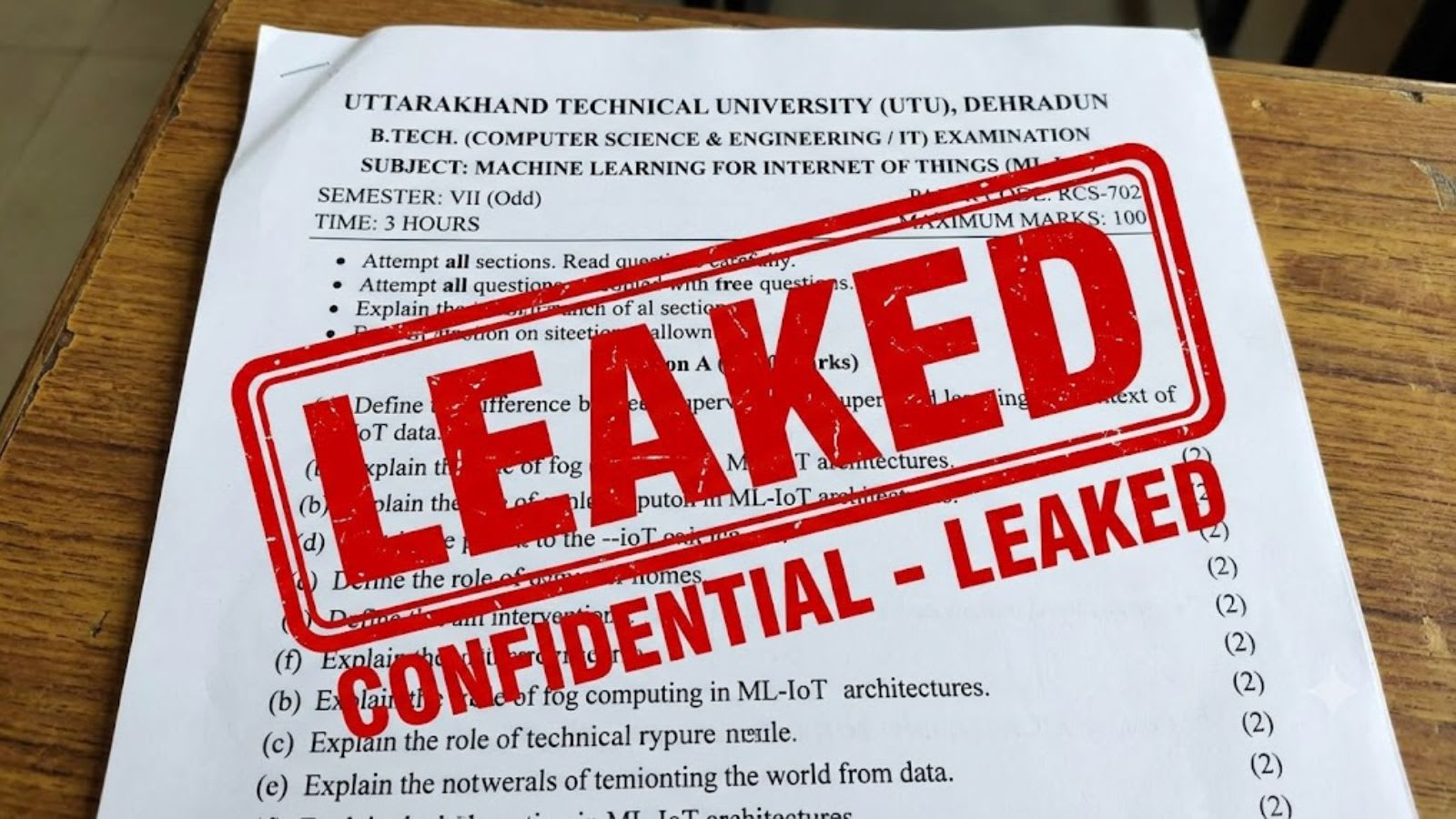 Another exam leak: 2 papers cancelled in Uttarakhand Technical University