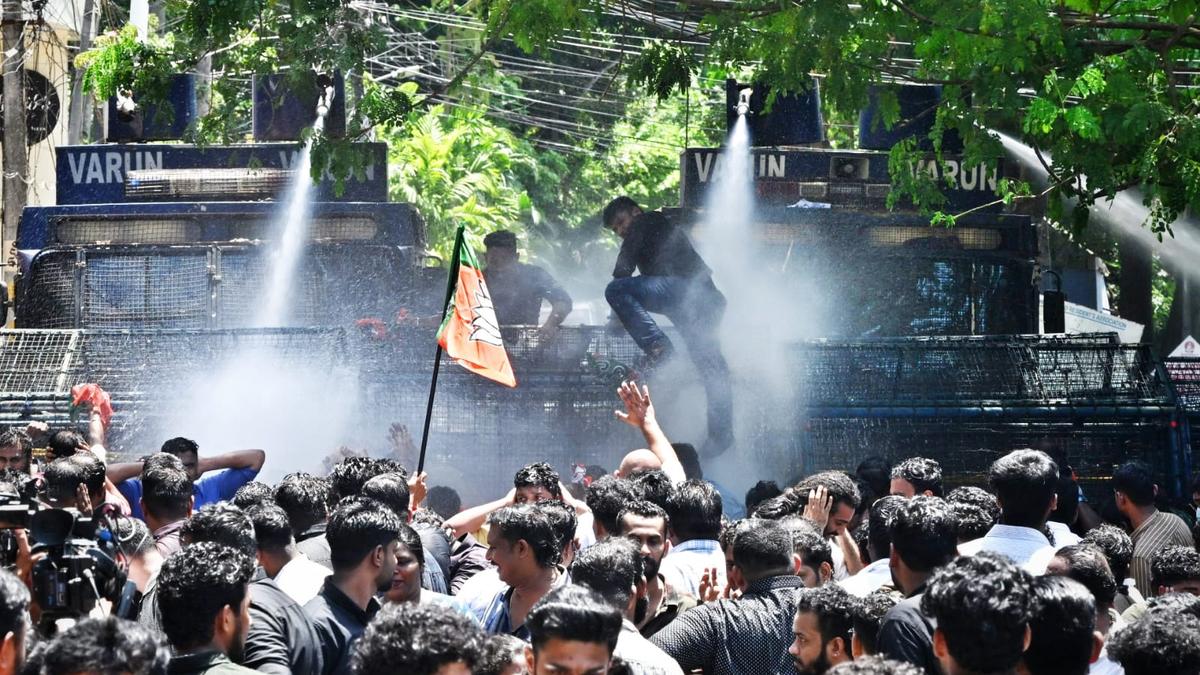 Yuva Morcha protest march to Kerala CM’s official residence over PSC exam ‘anomalies’ turns violent