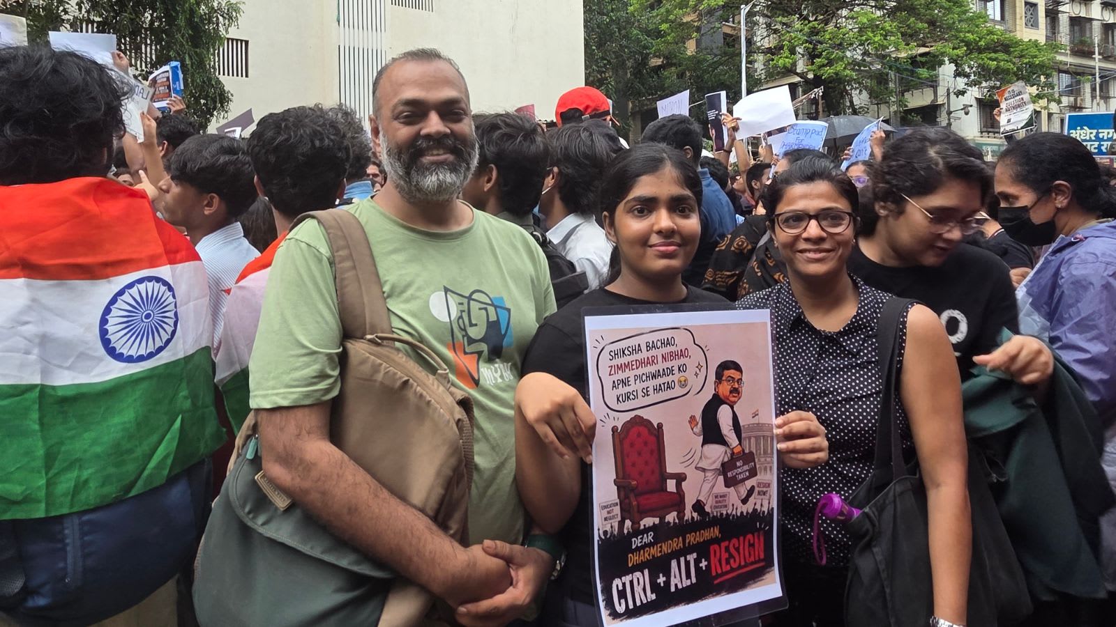 ‘We’re here for the kids’: How Mumbai’s Gen Z paperleak protest became a family affair