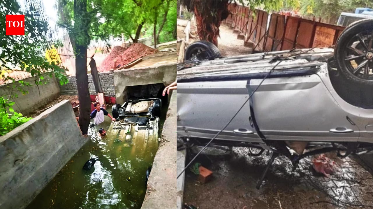 20-yr-old army officer's son dies after car falls into open drain in south Delhi