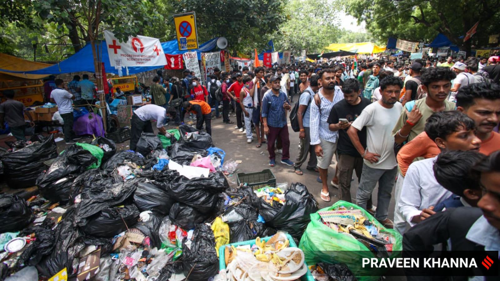 The other challenge at Jantar Mantar: 15,000 kg of garbage everyday