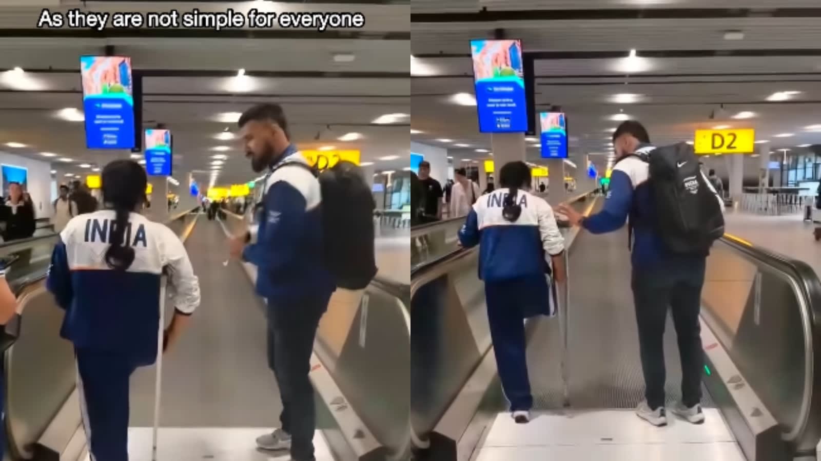 Irengbam Ritu Chanu uses airport walkway on crutches before CWG 2026: WATCH
