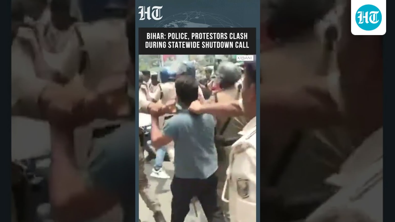Bihar Bandh Turns Violent: Police Clash With Protesters During Statewide Shutdown