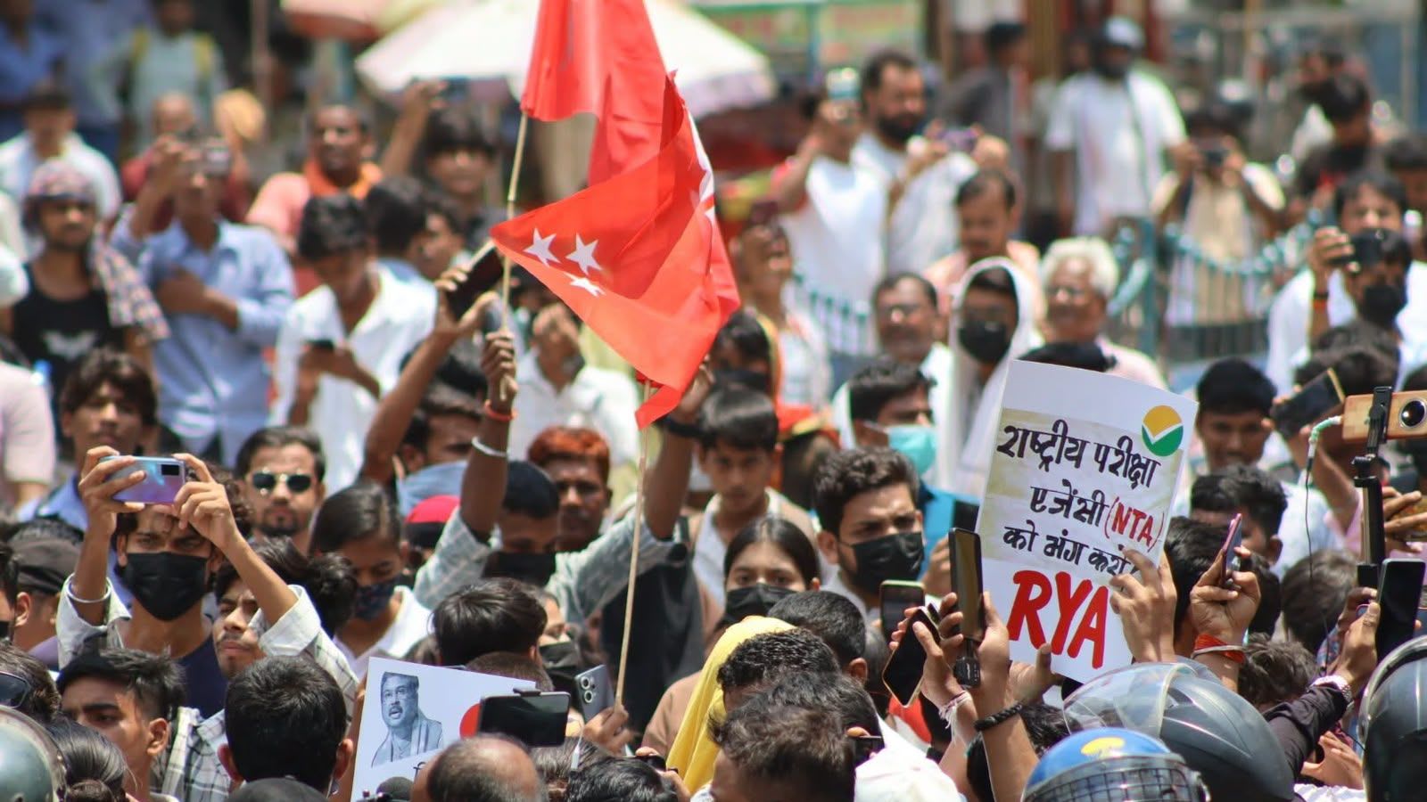 NEET leak protest: Vandalism and arson reported in Bihar; Tejashwi alleges police fired AK-47s at students