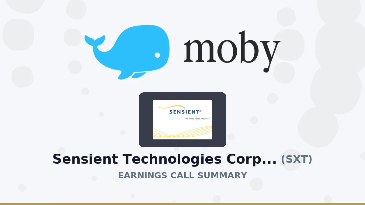 Sensient Technologies Corporation Q2 2026 Earnings Call Summary