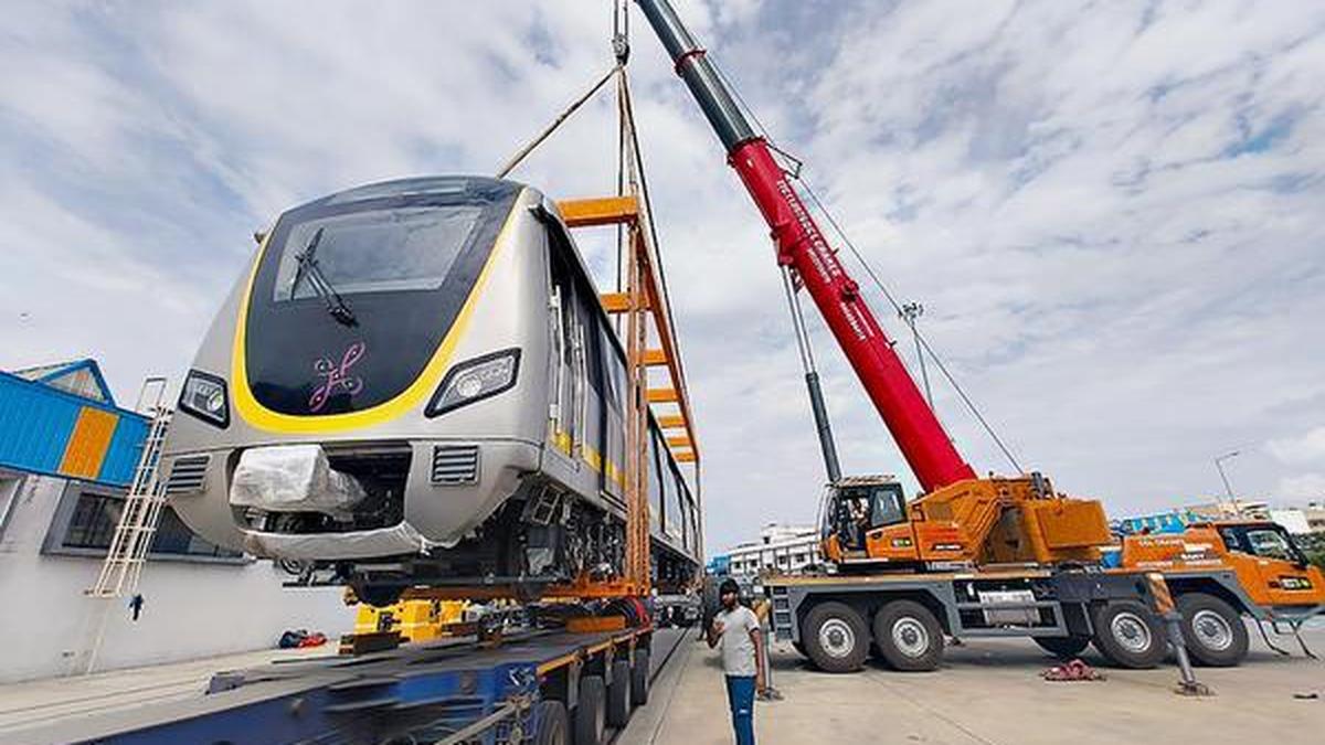 Final trainset for Yellow Line arrives in Bengaluru; sets to boost service frequency