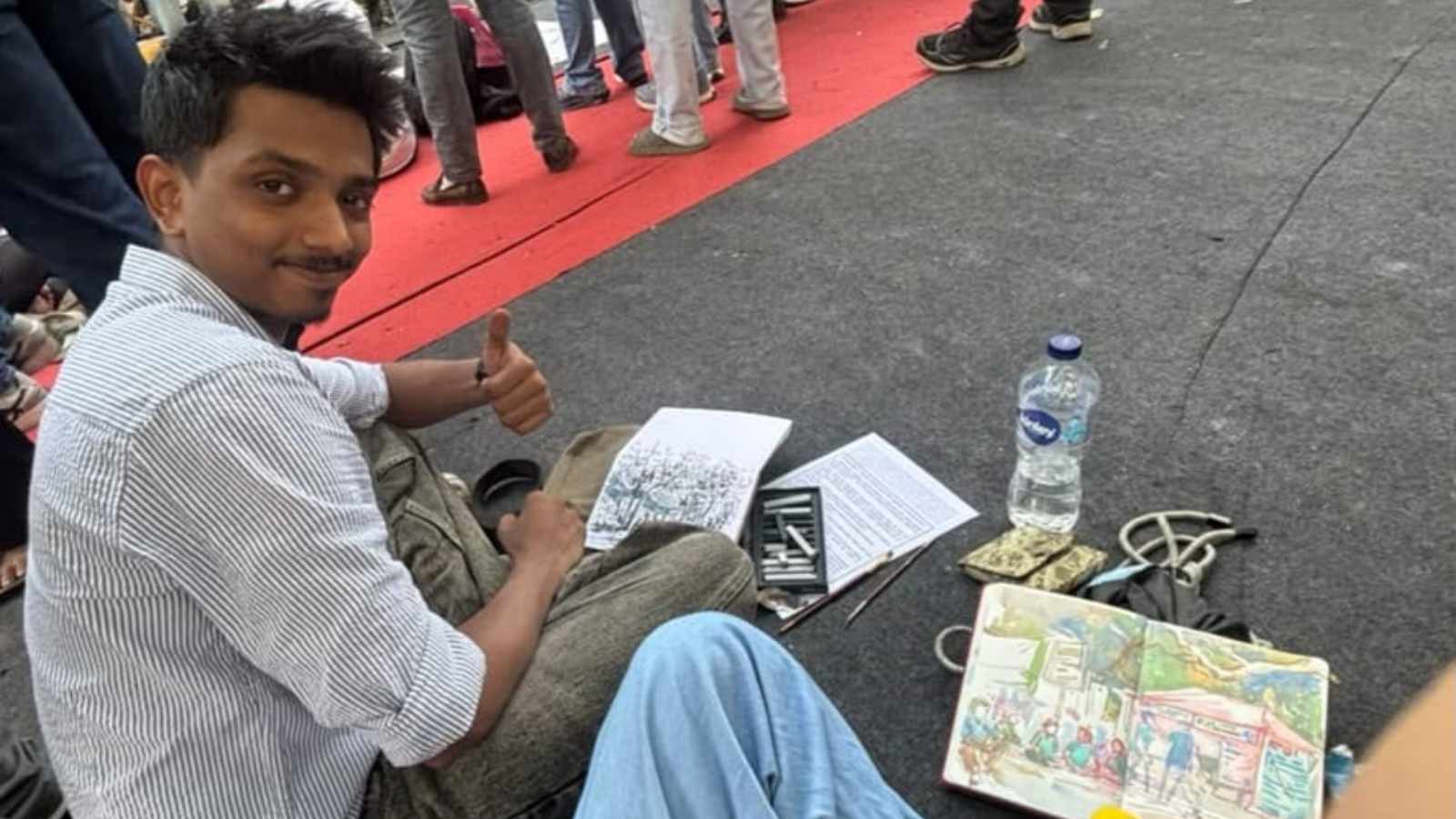 Felt something hit my arm … blood dripped down to my fingers: Artist recalls moment pellets struck him during CJP protest
