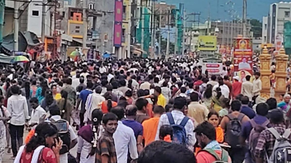 Thousands set out on the 32-km Simhachalam Giri Pradakshina; lakhs expected