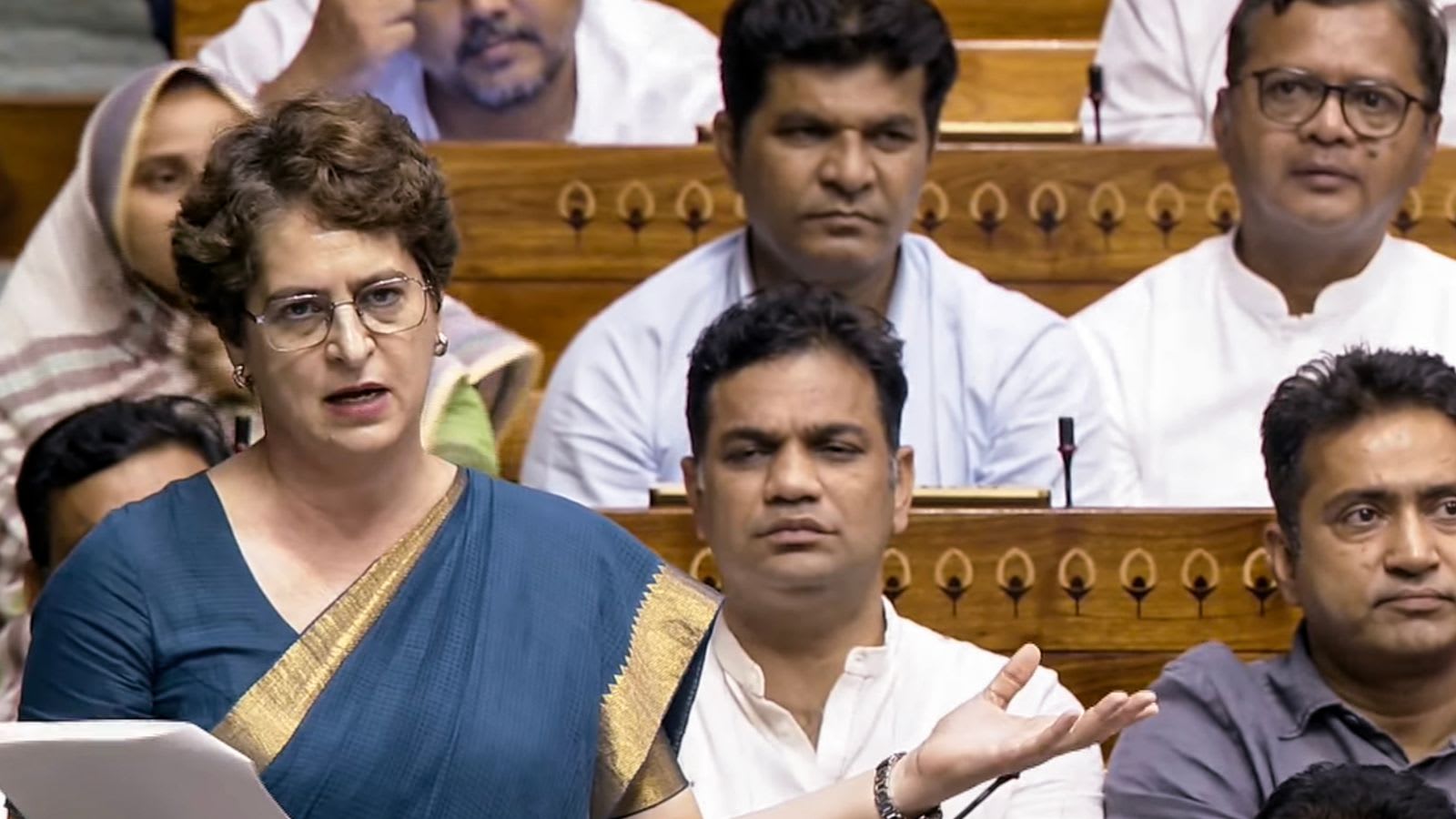 ‘Welcomed him as if he were a superstar’: Priyanka Gandhi slams BJP MPs for felicitating Pradhan