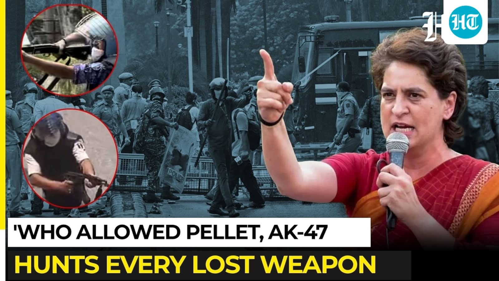 'Who allowed use of pellet guns, AK-47 on students?': Priyanka calls Pradhan's garlanding ‘shameful’