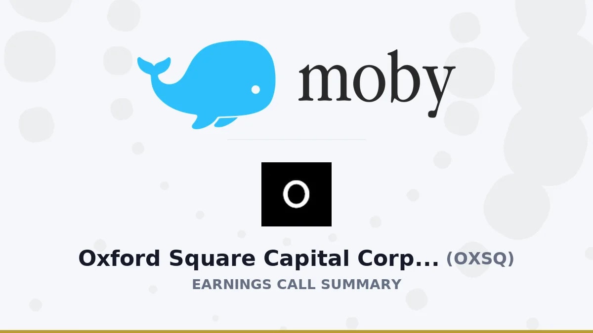 Oxford Square Capital Corp. Q2 2026 Earnings Call Summary