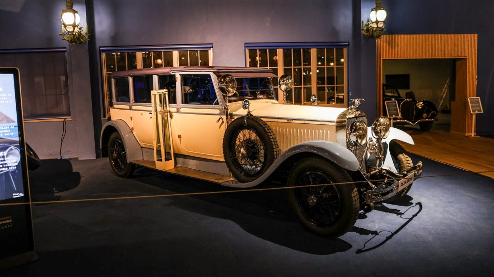 2 of Pranlal Bhogilal’s vintage cars on display at automobile museum at France