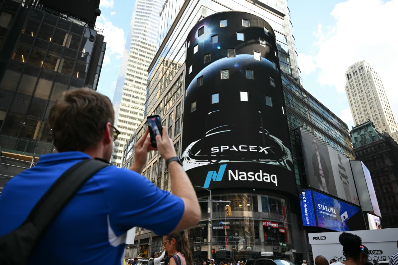 SpaceX insiders get their first chance to cash out — but the stock’s slide will limit their opportunity
