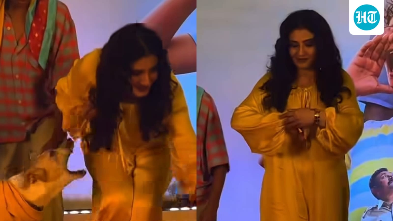 Raveena Tandon almost got bitten by the Ohh My Dog star; actor's reaction wins hearts online. Watch video