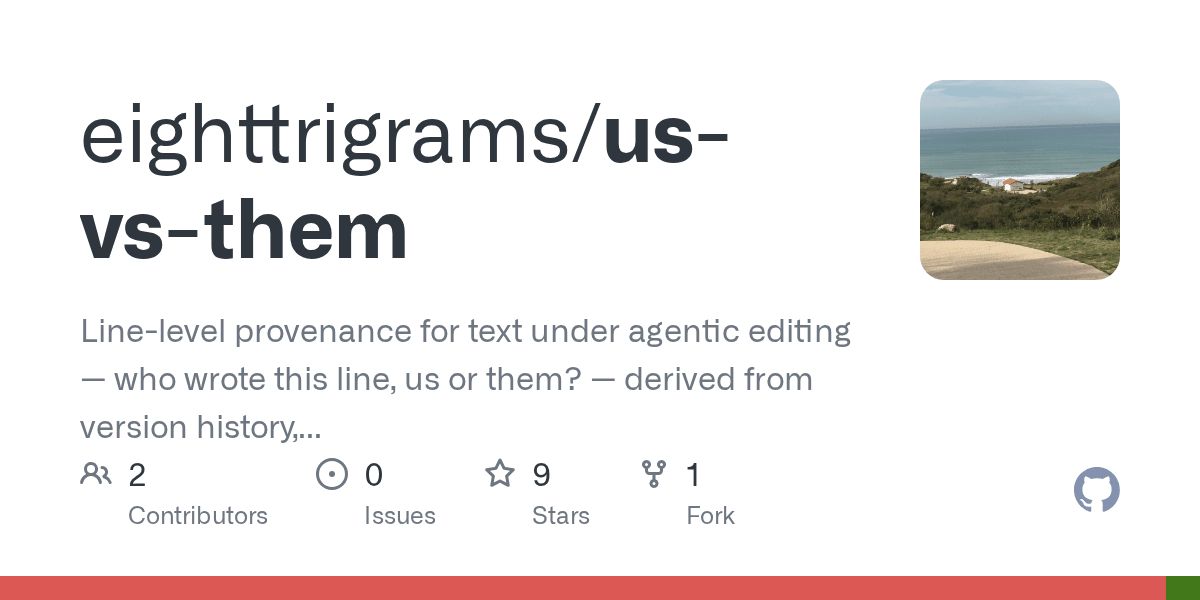 Human vs. AI – Diff-based line-level provenance for text under agentic editing