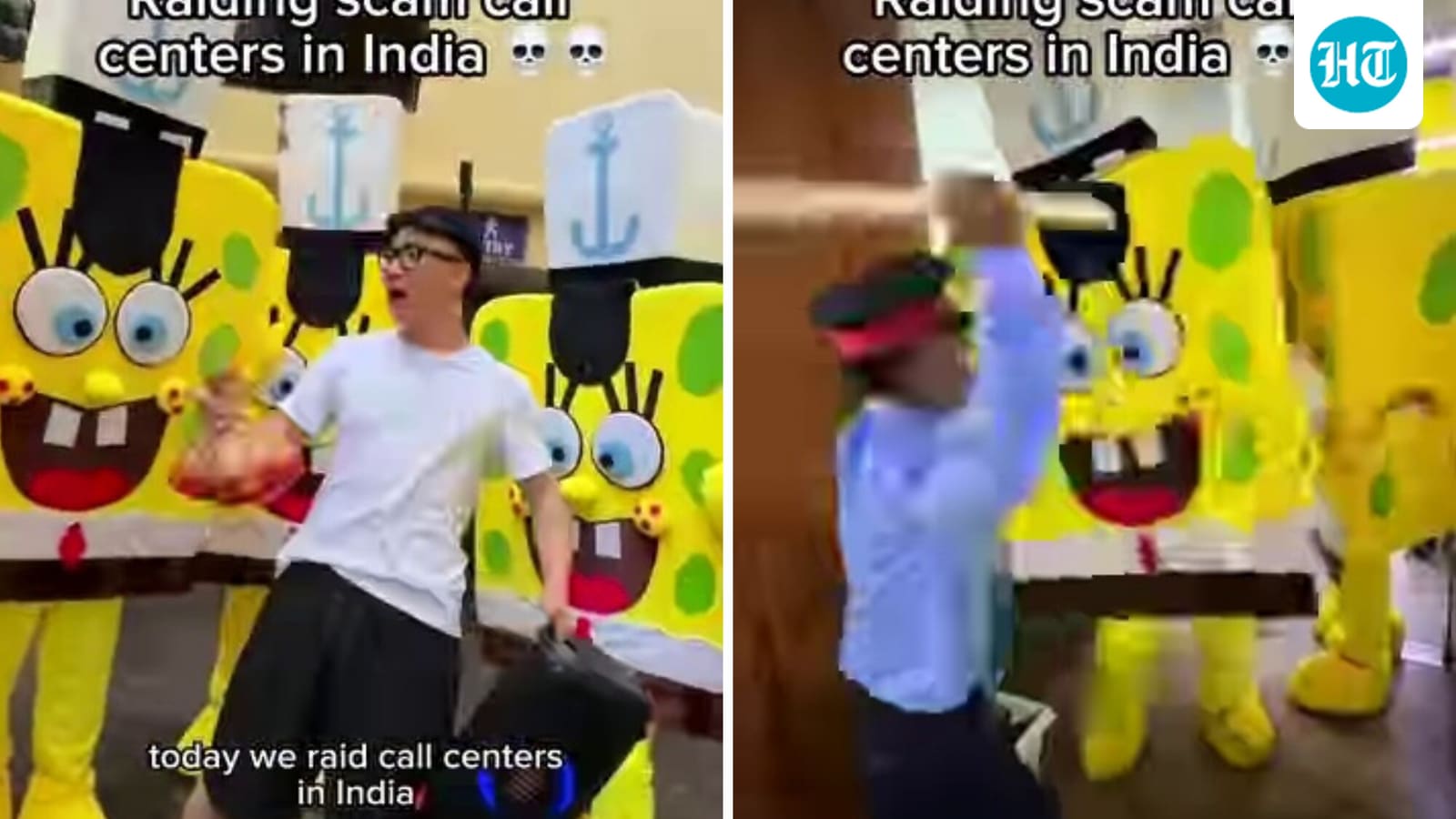 American man's bizarre ‘raid’ on Delhi scam call centre leaves guards helpless. Viral video