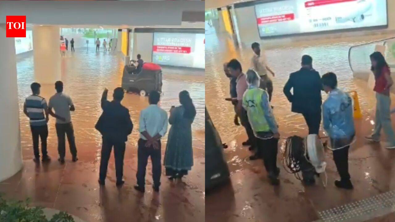 ‘Seaport’: Heavy rain leaves Jewar airport waterlogged, sparks online jibes