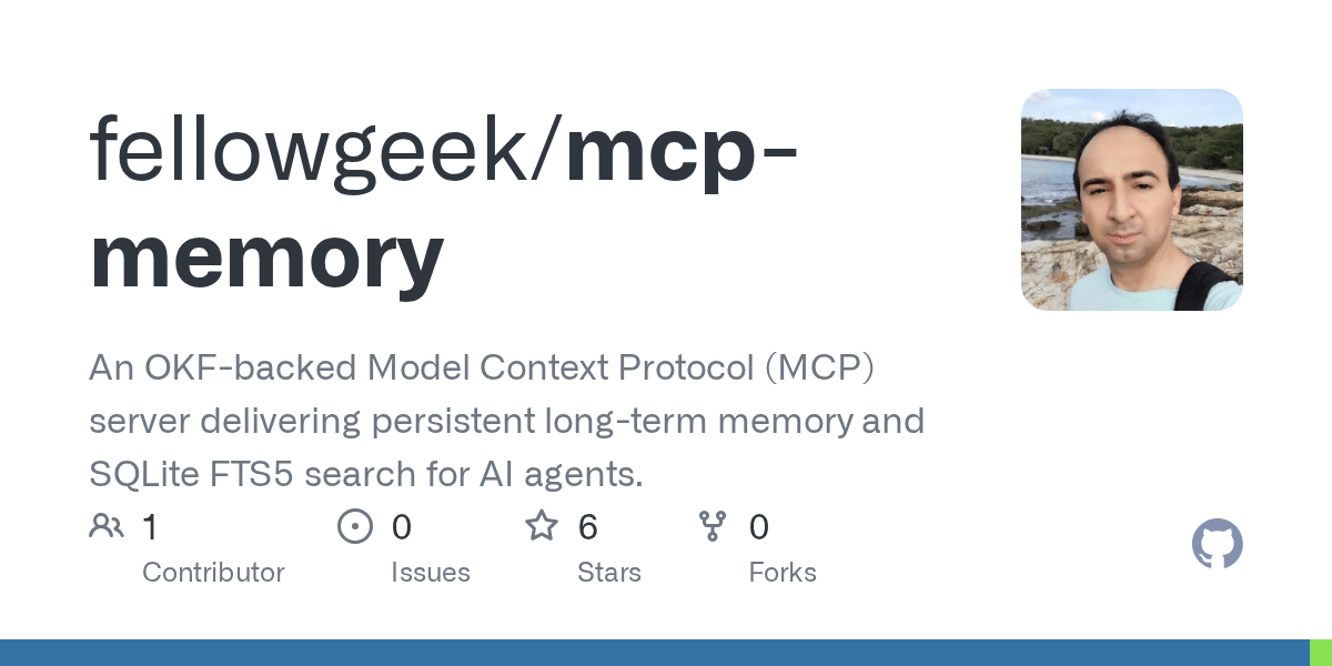 Show HN: MCP Memory – Fast Agent Memory Using Google's OKF and SQLite FTS5