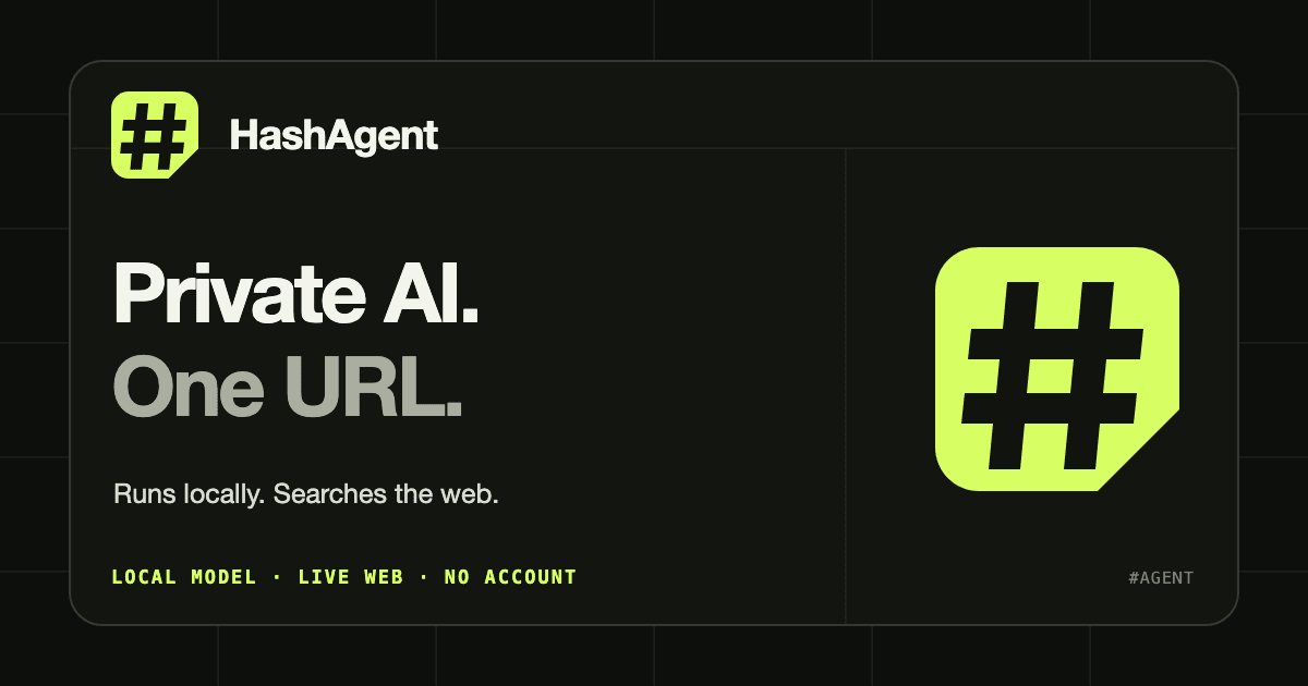 HashAgent – Share an AI agent as a URL, runs locally via WebGPU