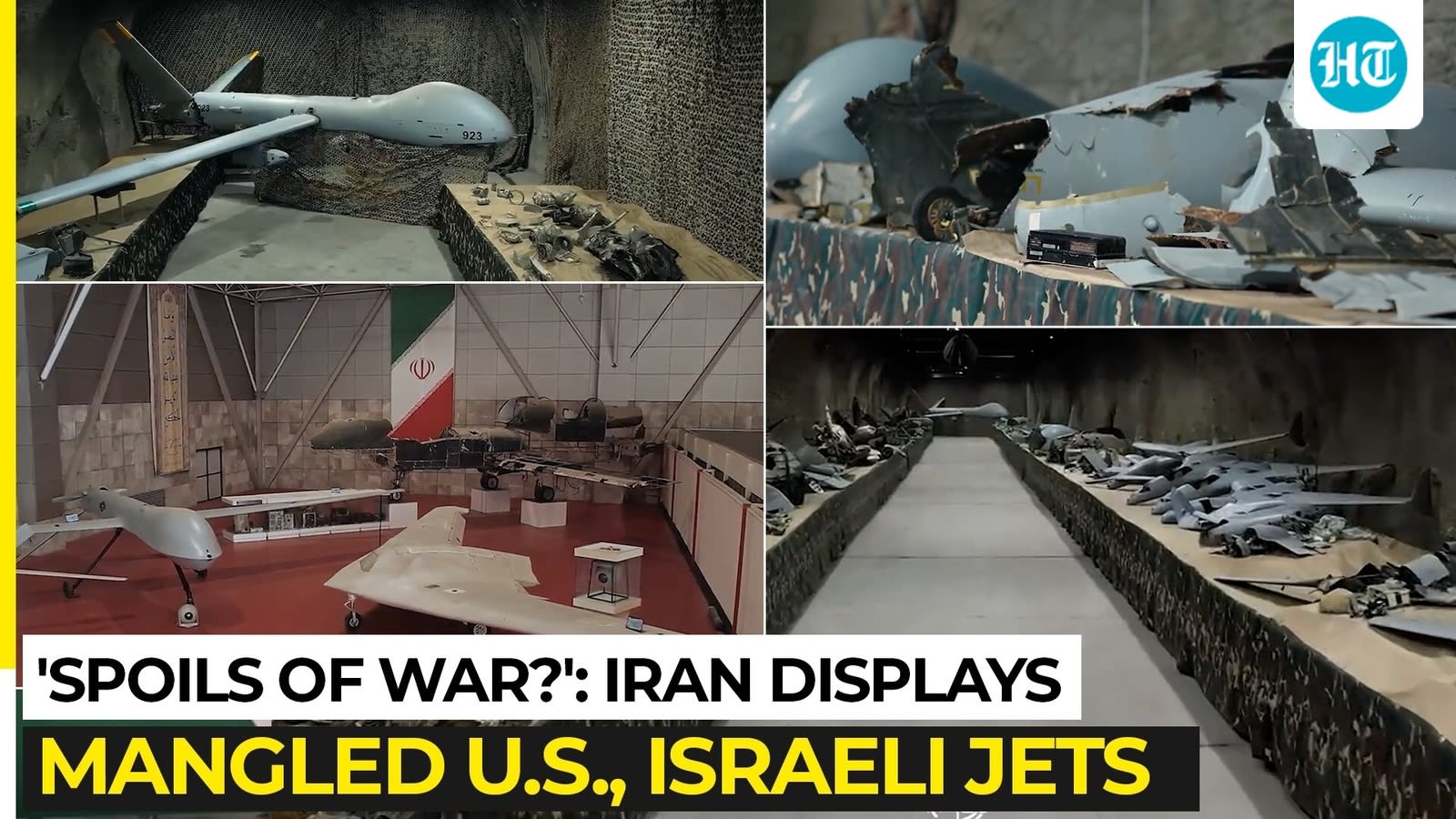 Iran parades ‘spoils of war’ displays mangled US, Israeli jets it says were brought down in the war