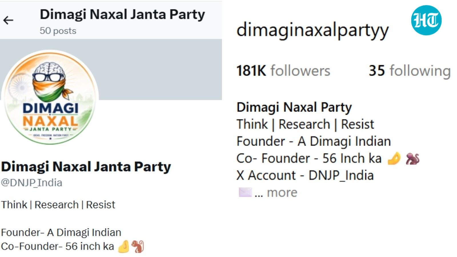 ‘Dimagi Naxal Party’ springs up on Instagram after PM Modi’s remark, over 1 lakh people follow in 24 hours