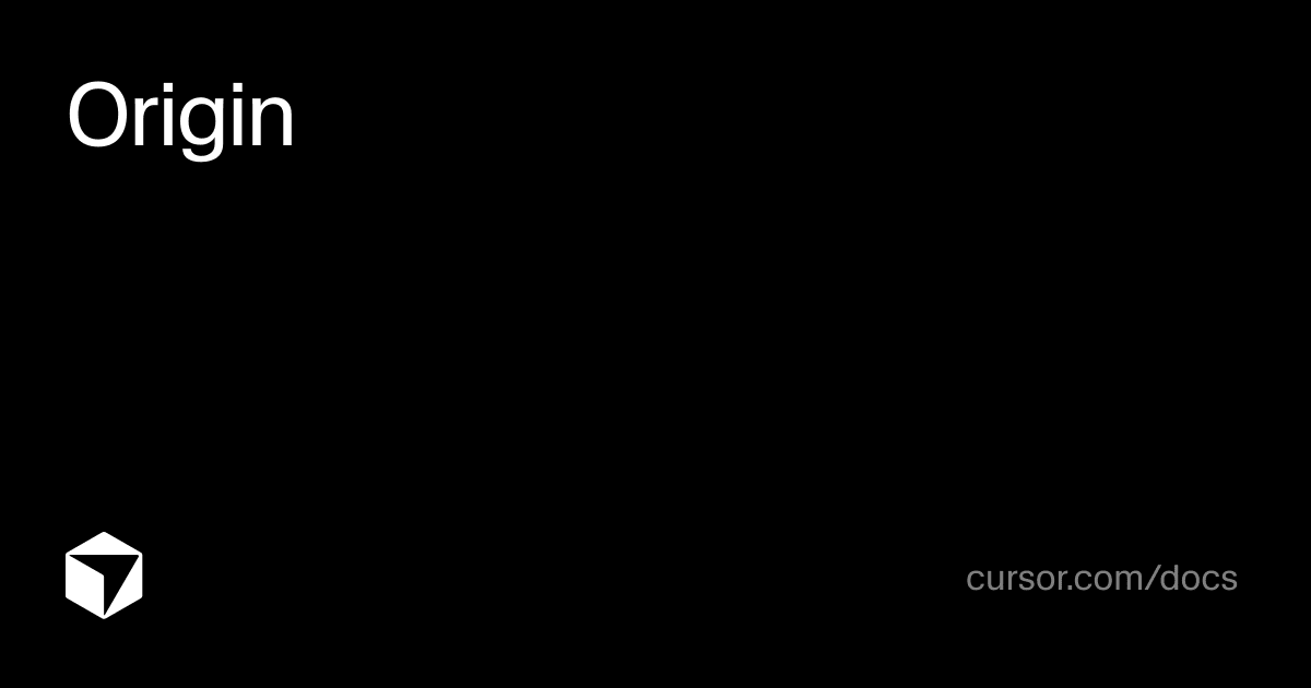 Cursor Origin