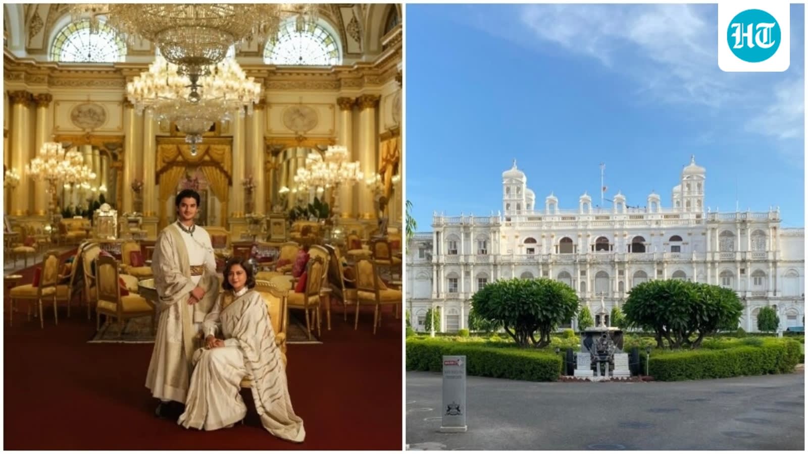 A look inside Gwalior royal family's palace featuring the world's largest pair of chandeliers, grand architecture