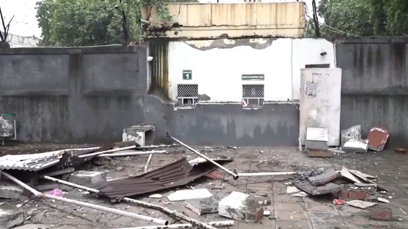 Unauthorised structures outside Pakistan High Commission demolished in Delhi