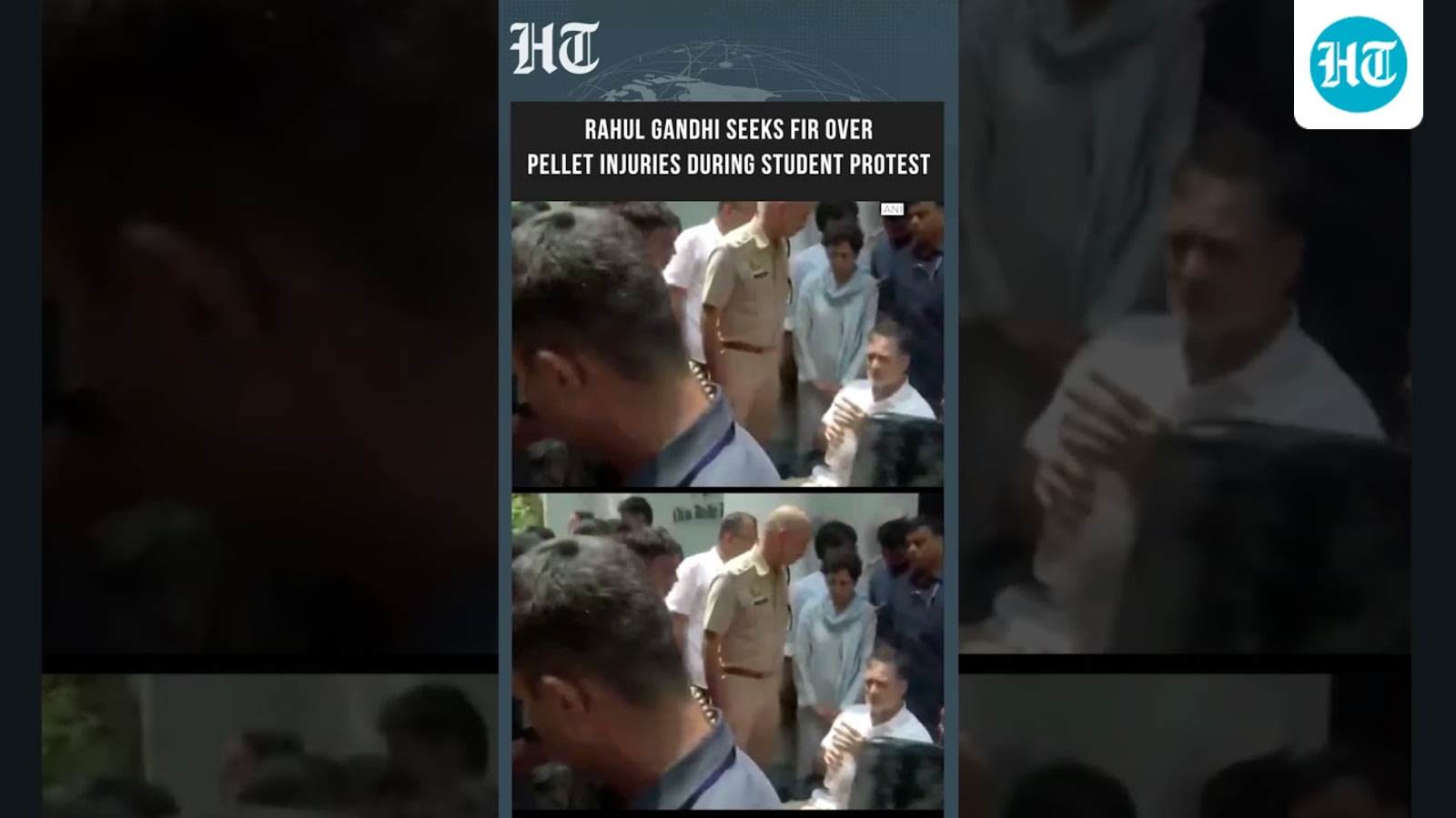 Delhi: Rahul Gandhi Stays at Police Station, Seeks FIR Over Student’s Pellet Injuries