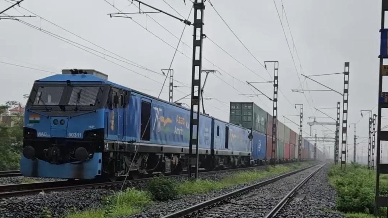 Indian Railways runs first 1.3-km-long double-stack container train: Watch Video