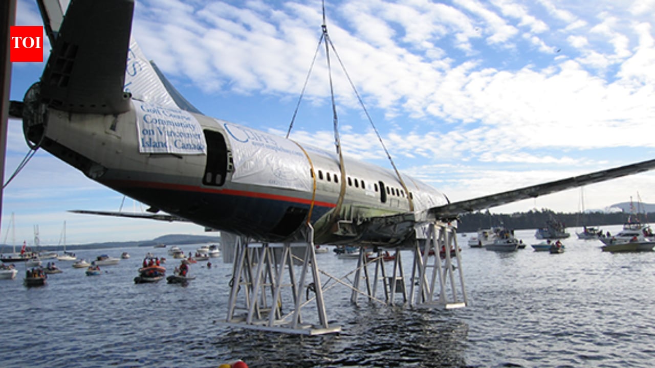 Canada sinks retired Boeing 737 off Vancouver Island to create artificial reef
