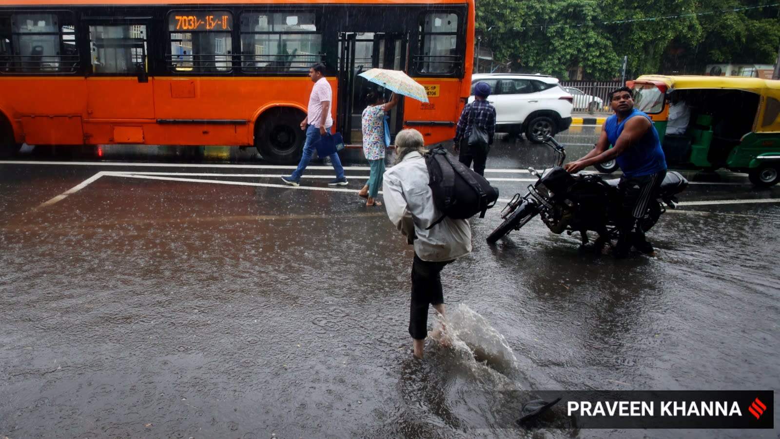 Red alert in Delhi as heavy rain triggers waterlogging; Orange alert in Madhya Pradesh, UP