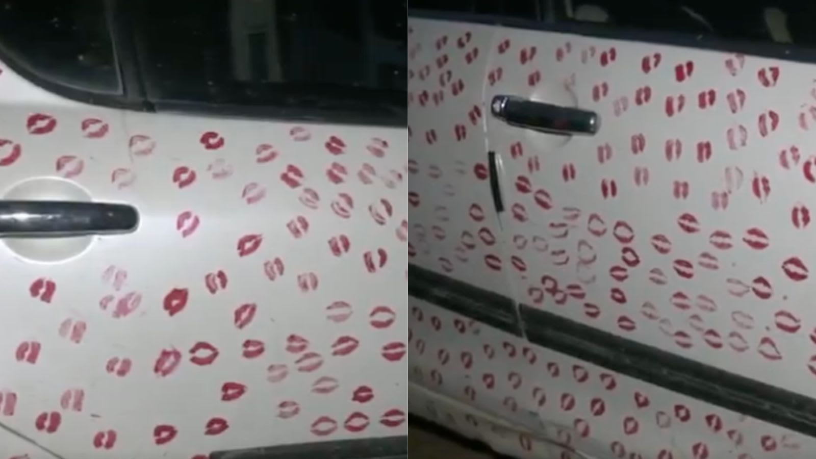 3,400 lipstick kiss marks in 4 hours: Gwalior man fined after girlfriend’s viral car makeover