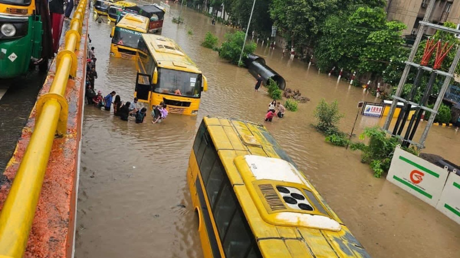 How Gurugram plans to fight waterlogging menace after children get stuck in buses